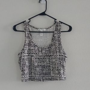 Ambiance Apparel size large tribal print crop top